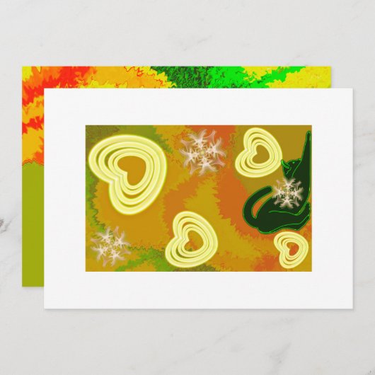 My love for my cat 招待状 (正面/裏面)