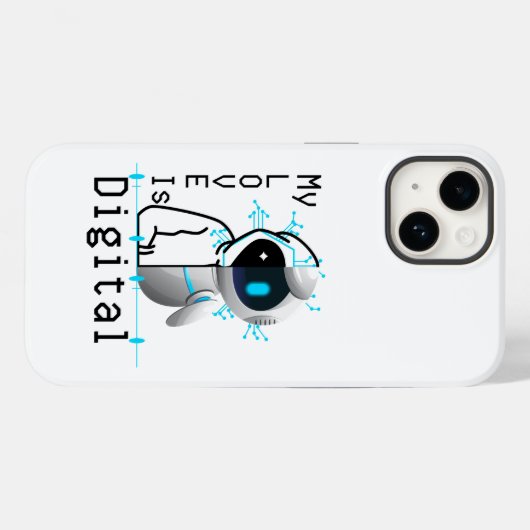 My Love is Digital.w Case-Mate iPhoneケース (裏面 (横))
