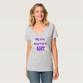 My Love Language is Art Women's T-Shirt Tシャツ (正面フル)