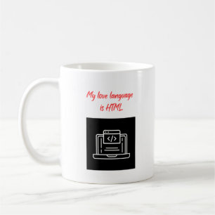 My Love Language is HTML コーヒーマグカップ
