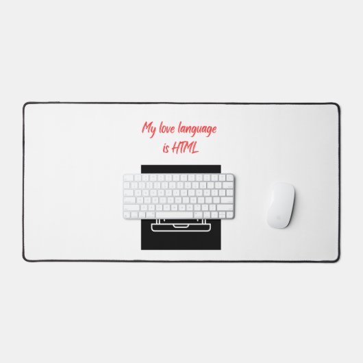 My Love Language is HTML デスクマット (キーボード&マウス)