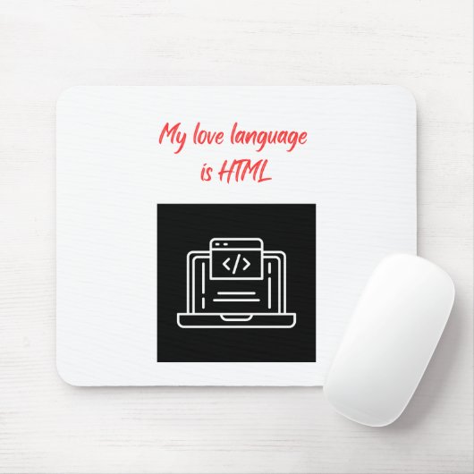My Love Language is HTML マウスパッド (マウス)