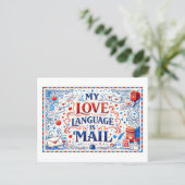 "My Love Language Is Mail" ポストカード (スタンド正面)