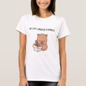 My Love Language Is Noodles | Kawaii Capybara Grap Tシャツ (正面)