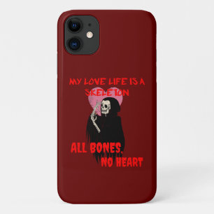 My Love Life is a Skeleton All Bones Noハート iPhone 11 ケース