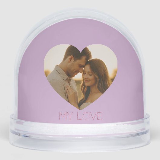 My love Minimal couple custom Snow Globes (正面)