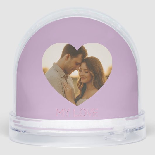 My love Minimal couple custom Snow Globes (裏面)