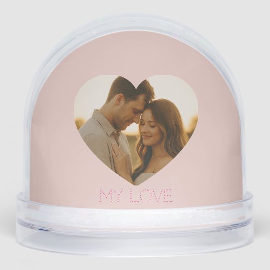 My love Minimal couple custom Snow Globes (正面)