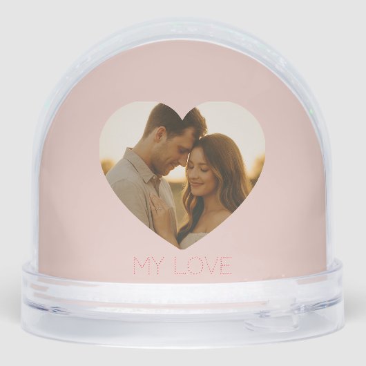 My love Minimal couple custom Snow Globes (裏面)
