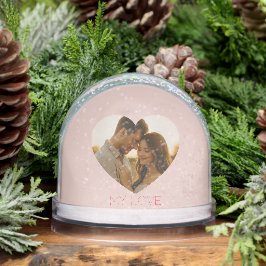 My love Minimal couple custom Snow Globes