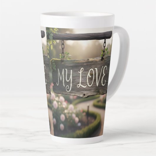 My Love Mug | Romantic Coffee Mug Gift for Couples カフェラテマグ (右アングル)