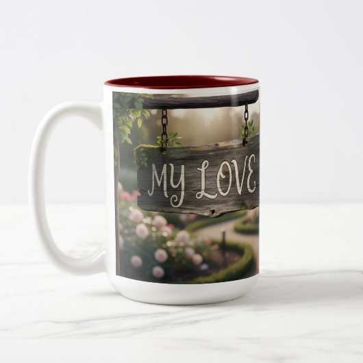 My Love Mug | Romantic Coffee Mug Gift for Couples ツートーンマグカップ (左)