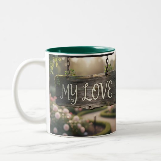 My Love Mug | Romantic Coffee Mug Gift for Couples ツートーンマグカップ (左)