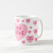 My Love Romantic Coffee Mug – Gift for Her コーヒーマグカップ (正面右)