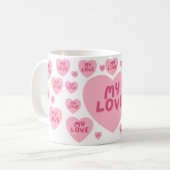 My Love Romantic Coffee Mug – Gift for Her コーヒーマグカップ (正面左)