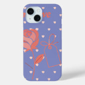 My Love Rose and Heart Background Case-Mate iPhoneケース (裏面)
