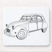 My loved car: Citroën 2 CV マウスパッド (正面)