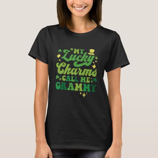 My Lucky Charms Call Me Grammy St Patrick's Day Gr Tシャツ (正面)