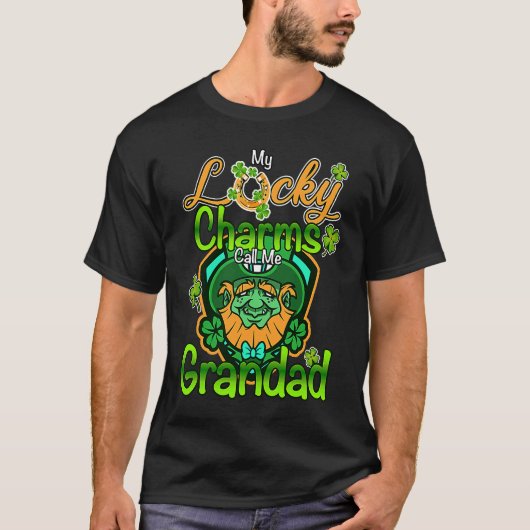 My Lucky Charms Call Me Grandad St Patricks Day Tシャツ (正面)