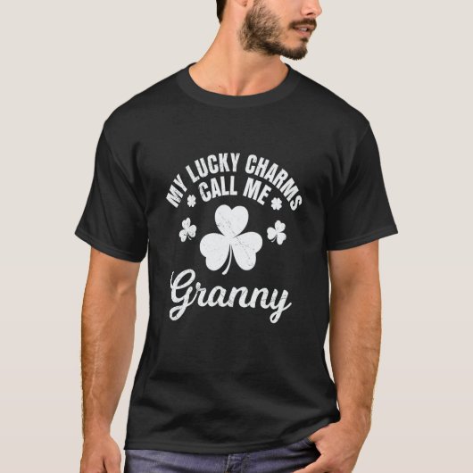 My lucky charms call me Granny St Patrick's Day Gr Tシャツ (正面)