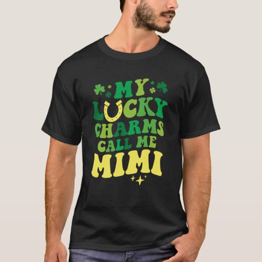 My Lucky Charms Call Me Mimi Groovy St Patrick's D Tシャツ (正面)