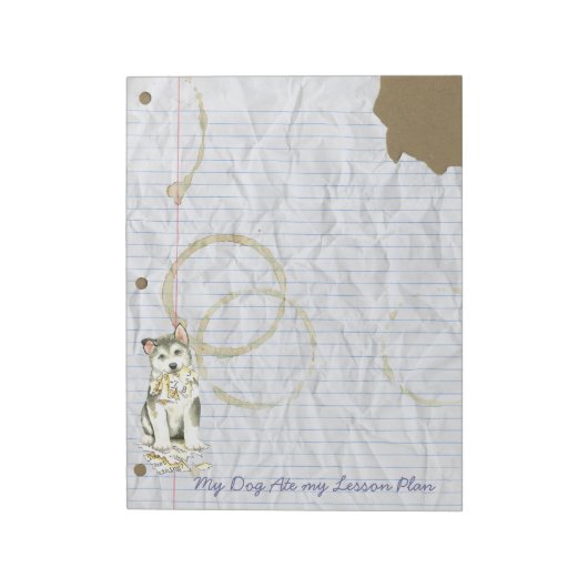 My Malemute 食べ My Lesson Plan ノートパッド (回転)