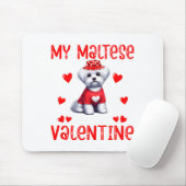 My Maltese Is My Valentine Hearts Costume Single O マウスパッド (マウス)