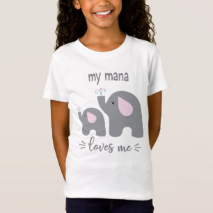 My Mana Loves Me - Elephant 子供へ Shirt Tシャツ
