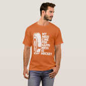 My Medicine for Happiness Sports Puck Athlete frie Tシャツ (正面フル)