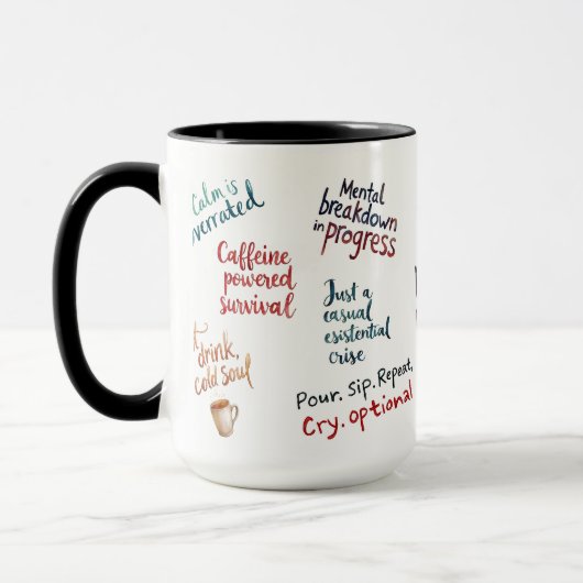 My Mental Breakdown Cup: A Relatable Design マグカップ (左)