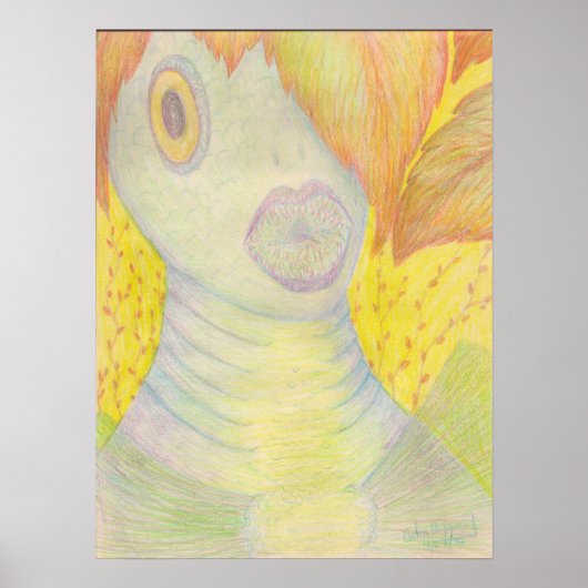 「My Mermaid」キャンバス印刷 ポスター (正面)