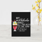 My Milkshake Brings All The Boys To The Yard Funny カード (黄色い花)