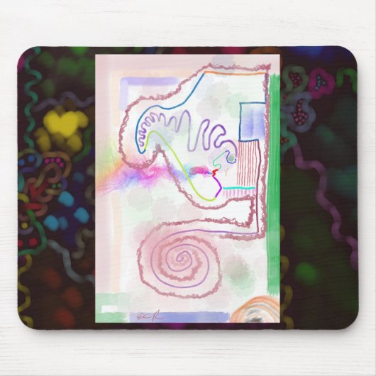 My Mind - Blown Impressionist Art Mousepad マウスパッド (正面)