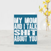 My Mom And I Talk About You Dad Mom Father Mother  カード (黄色い花)