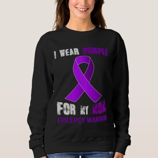 MY MOM  MY EPILEPSY WARRIOR スウェットシャツ (正面)