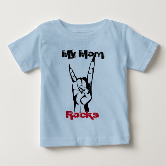 My mom rocks ベビーTシャツ (正面)