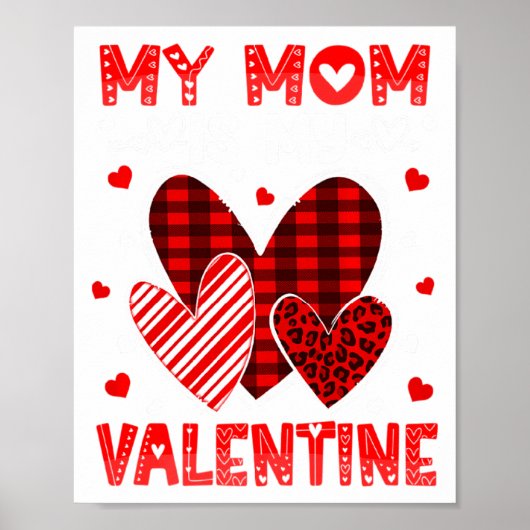 My Mommy Is My Valentine Heart Kid Boys Girls Vale ポスター (正面)
