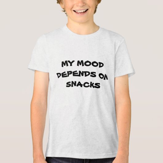MY MOOD   DEPENDS ON   SNACKS トライブレンドＴシャツ (正面)