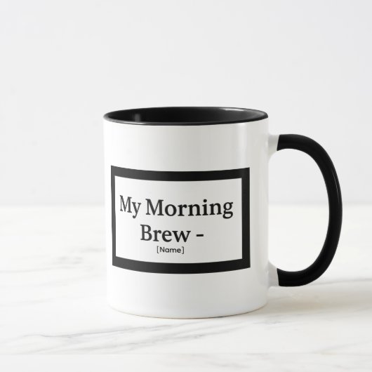 My Morning Brew Mug – Personalized – Add Name マグカップ (右)
