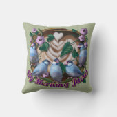 My morning JAVA with Java sparrows クッション (裏面)