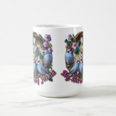 My morning JAVA with Java sparrows コーヒーマグカップ (中央)