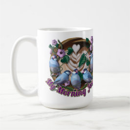 My morning JAVA with Java sparrows コーヒーマグカップ