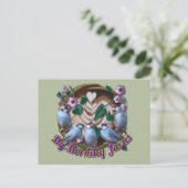 My morning JAVA with Java sparrows ポストカード (スタンド正面)