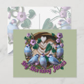 My morning JAVA with Java sparrows ポストカード (正面/裏面)