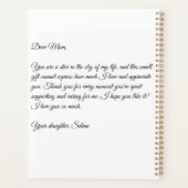 My mother in Arabic Calligraphy. أمي プランナー手帳 (裏面)