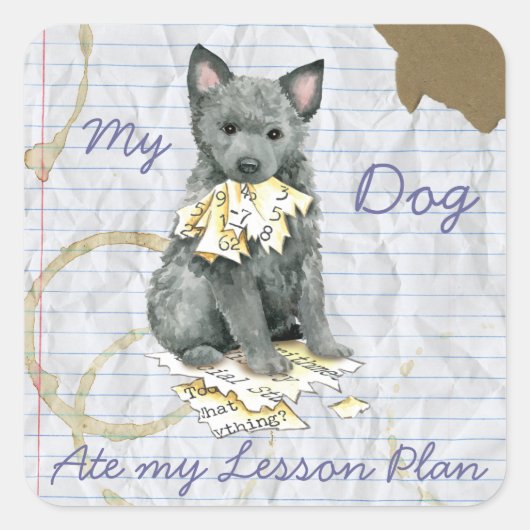 My Mudi My Lesson 食べ Plan Squareステッカー スクエアシール (正面)