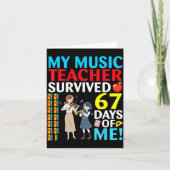 My Music Teacher Survived 67 Days Of Me Student Ba カード (正面)