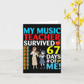 My Music Teacher Survived 67 Days Of Me Student Ba カード (黄色い花)