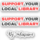 (My Name)ローカルライブラリをサポートする シール (正面)