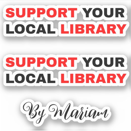 (My Name)ローカルライブラリをサポートする シール (正面)